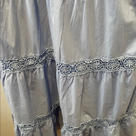 MAYE Lotus Midi Dress Sky Blue Size Medium, NWT - Picture 8 of 13